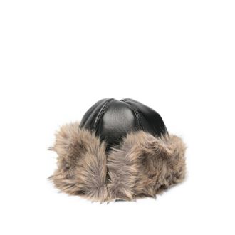 STAND Sable Faux-fur Trim Hat