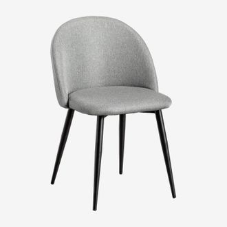 Sklum Sklum - Pack De 4 Sillas De Comedor Tapizada Y En Acero Kana
