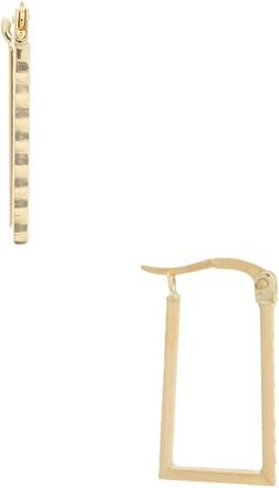 Italian Gold, Inc 10K Rectangular Hoop Earrings