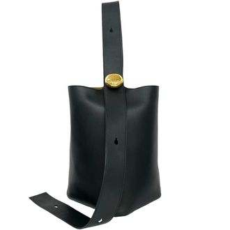 Loewe Black Leather Shoulder Bag Tote Bag (Pre-Owned)