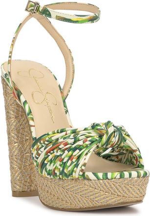 Jessica Simpson Immie Platform Sandal in Green Multi at Nordstrom, Size 9