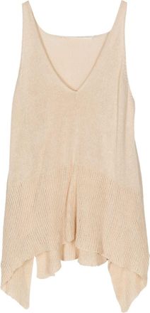 Forme Dexpression knitted linen blend top - women - Linen/Flax/Cotton - S - Neutrals