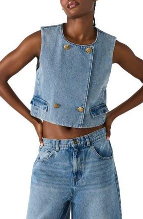 Steve Madden Brea Denim Vest in Forever Blue at Nordstrom Rack, Size Large