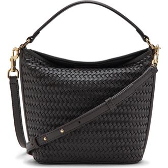 Mango Small Braided Bucket Bag in Chocolate at Nordstrom