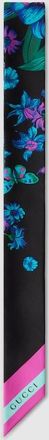 Gucci Printed Silk Ribbon, Black
