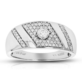 Vir Jewels 1/3 cttw Lab Grown Diamond Wedding Band in Sterling Silver For Women