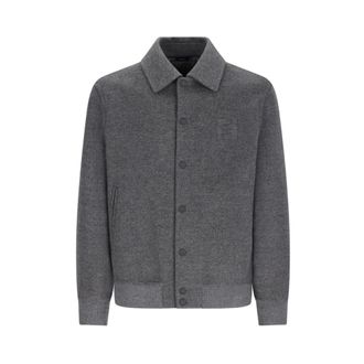 Fendi Truien & Vesten, Heren, Grijs, M, B Zucca Double Wo