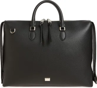 Dolce & Gabbana Leather Briefcase in 80999 Nero at Nordstrom
