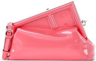 Fendi Borsa a spalla First midi in pelle con finitura lucida - Rosa
