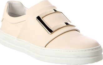 Roger Vivier Leather Slip-On Sneaker