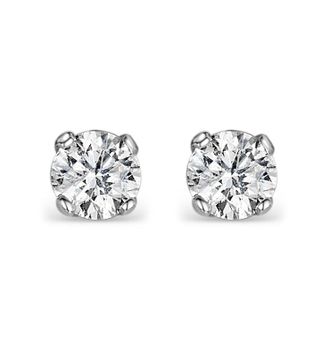 The Diamond Store Diamond Earrings 0.50CT Studs G/Vs Quality in 18K White Gold - 4.1mm