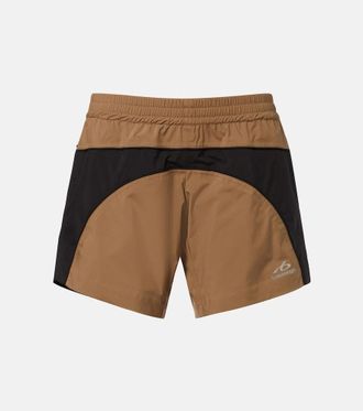 Balenciaga Colorblocked taffeta shorts