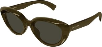 Saint Laurent SL 859 Zonnebril - Dames - Zonnebrillen - Bruin - 53 MM - Nylon - Accessoires