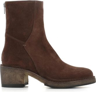 Pantanetti Ankle Boot 16551A - Dames - Laarzen met Hak - Bruin - 37 EU - Leer - Schoenen