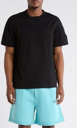 Helmut Lang Sport Seam Mesh Paneled T-Shirt in Black at Nordstrom Rack, Size Medium