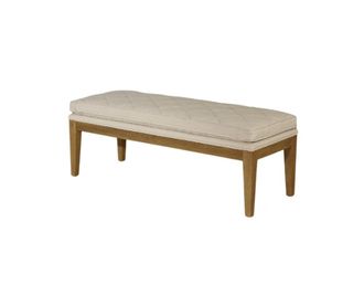 Robin des Bois Banco de cama de estilo contempor&aacute;neo en roble y lino. Lino