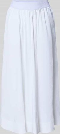 Milano Milano Italy Midirock mit elastischem Bund Modell SNOS in Weiss, Gr&ouml;&szlig;e 34