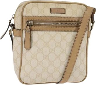 Gucci Pre-owned Leren Crossbodytas - Dames - Vintage Schoudertas - Beige - ONE Size - Leer - Vintage