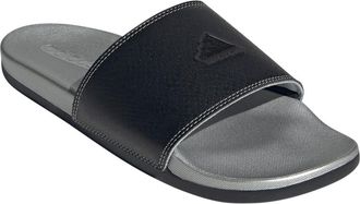 adidas Adilette Comfort Slide Sandal in Black/Black/Silver Metallic at Nordstrom Rack, Size 13 Womens / 12 Mens