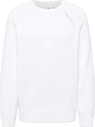 Carlo Colucci Truien & Vesten, Heren, Wit, S, Stijlvolle Gebreide Trui