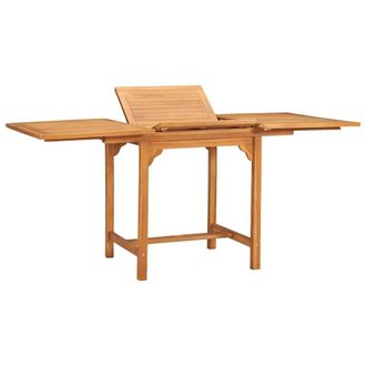 Berkfield Home Beautiful 5 Piece Garden Dining Set Solid Teak Wood in Tan