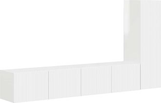vidaXL Conjunto De Mueble De Tv 3 Uds. Brillante Madera De Ingenier&iacute;a Vidaxl