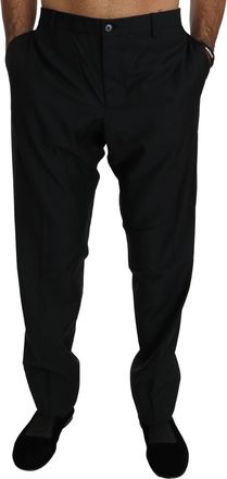 Dolce & Gabbana Black Dress Formal Trouser Men Wool Mens Pants
