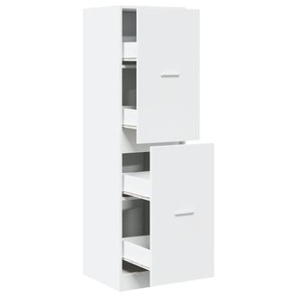 vidaXL Armario Botiqu&iacute;n Madera De Ingenier&iacute;a Blanco 40x41x144,5 Cm Vidaxl