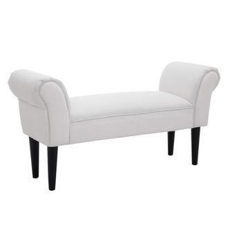 HOMCOM Banco de cama 102x36x51cm blanco