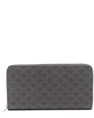 Celine Celine Triomphe Large Zip Wallet Black (Authentic Pre-Loved)