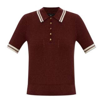 Rag & Bone Polo Shirts, female, Red, Size: XS Laurie Polo