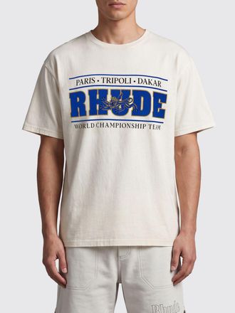 Rhude Graphic Print Cotton T-Shirt with Logo