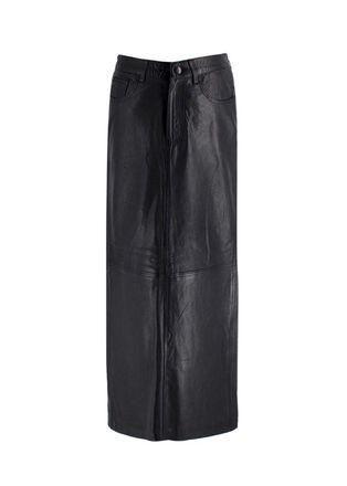 DL1961 DL 1916 Black Leather Lexie Maxi Skirt Size XXS