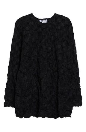 Comme Des Gar&ccedil;ons Raschel Knit Crushed Ruffle Top in Black at Nordstrom, Size X-Small