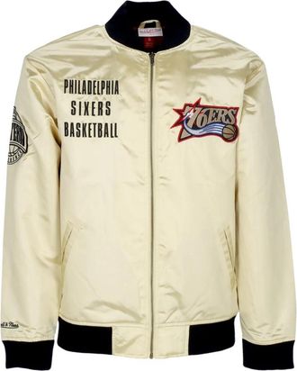 Mitchell & Ness NBA Team Lichtgewicht Satijnen Bomberjack - Heren - Bomber jackets - Geel - M - Satijn - Jassen