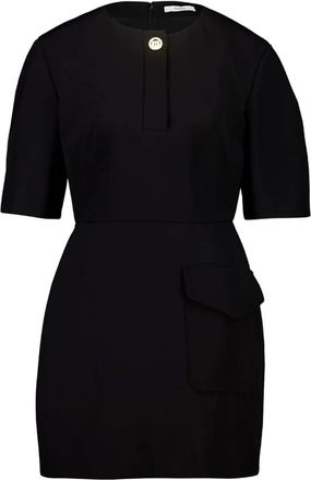 Givenchy Abito corto con bottoni e tasca - Nero