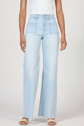 DAGNE DOVER Micah High Rise Wide Leg Jeans In Misty Cloud