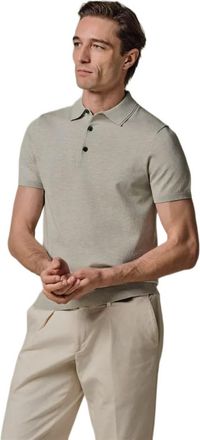 Profuomo Korte mouw polo Profuomo effen groen met boord