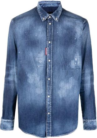 Dsquared2 Distressed Effect Denim Shirt