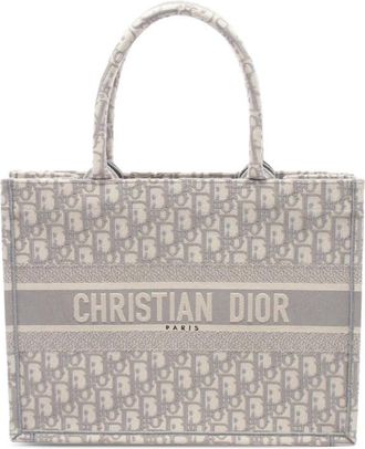 Dior Pre-owned Dior Medium Oblique Embroidered Canvas Book Tote Ladies 44MV2RKXOZK9OV80