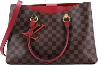 Louis Vuitton LV Riverside Handbag Damier with Leather tote bag - Bruin