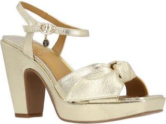 J. Rene&eacute; Burkett Ankle Strap Platform Sandal in Gold at Nordstrom, Size 7.5
