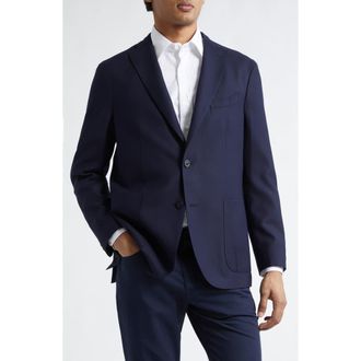 Boglioli K-Jacket Virgin Wool Hopsack Sport Coat in Navy at Nordstrom, Size 48 Us