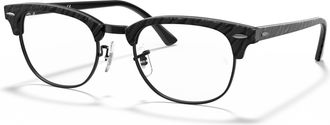 Ray-Ban Clubmaster Marble Demo Square Unisex Eyeglasses RX5154 8049 51