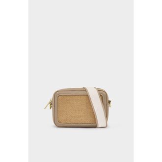 Katie Loxton Avery Raffia Small Crossbody Bag in Light Taupe at Nordstrom