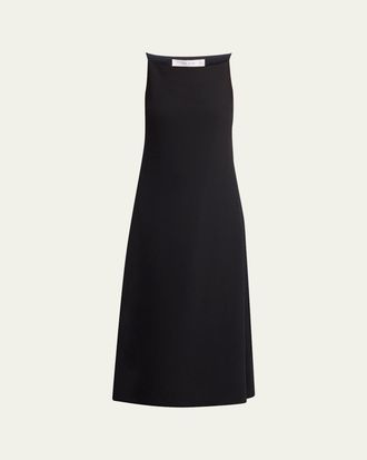 The Row Seraphina High-Neck Sleeveless Midi Dress