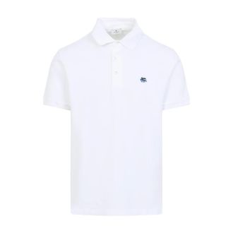 Etro Polo Shirts, male, White, M, Roma Plain Polo
