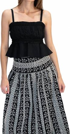 Loretta Caponi Alissa Peplum Top In Pantelleria Pop