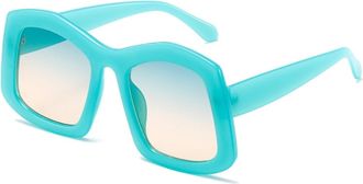 Generic Mens Vacation Sunglasses Driving Commuter Womens Sun Glasses(Green)