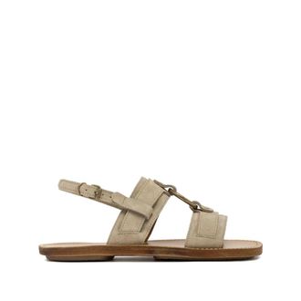 Buttero Schoenen, Dames, Beige, 41 EU, Leer, Sella Sandalen